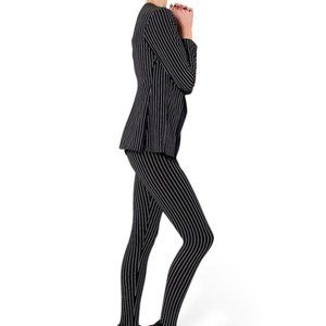 BlackMilk Black Mafia Leggings - Pinstripe